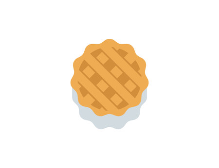 Pie vector flat emoticon. Isolated Pie illustration. Pie iconのイラスト素材