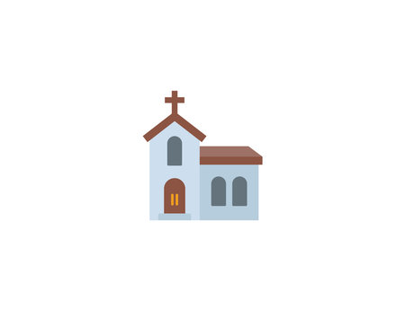 Church vector flat emoticon. Isolated Church Building illustration. Church iconのイラスト素材