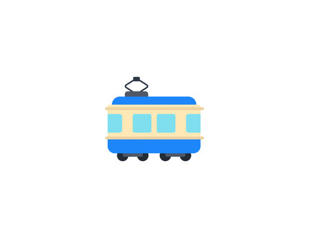 Railway Car vector flat emoticon. Isolated Railway Car illustration. Railway Car iconのイラスト素材