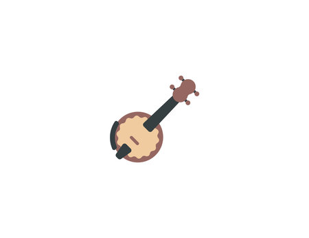 Banjo vector flat emoticon. Isolated Banjo illustration. Banjo iconのイラスト素材
