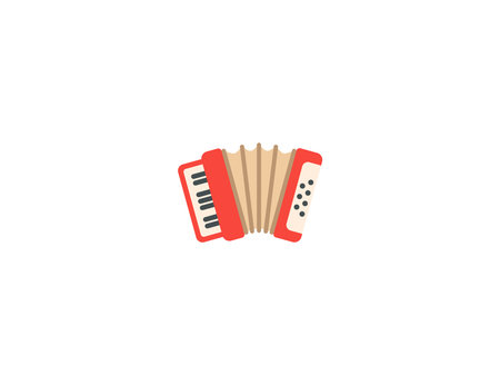 Accordion vector flat emoticon. Isolated Accordion illustration. Accordion iconのイラスト素材