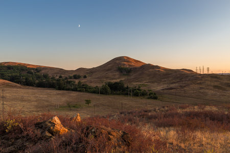 Colorful autumn landscape in the mountains in the summerの写真素材