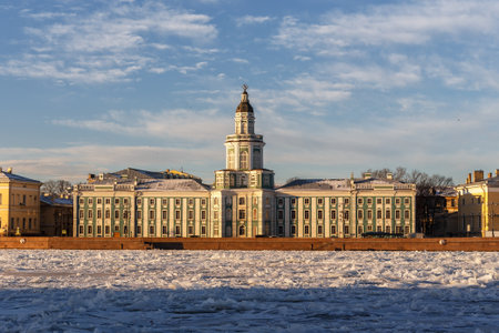 Nevsky landscape with a kunstkamera, St. Petersburgの写真素材