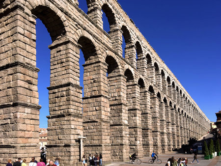 aquaduct in Segovia, Spainのeditorial素材