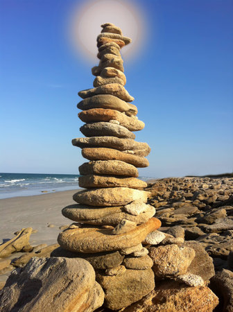 zen stone pictureの写真素材