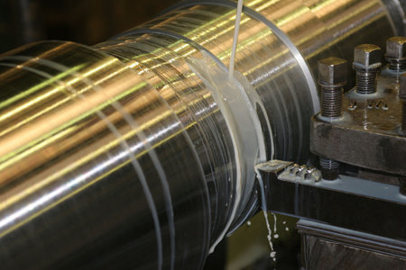 Lathe Turning Stainless Steel - Turningの写真素材