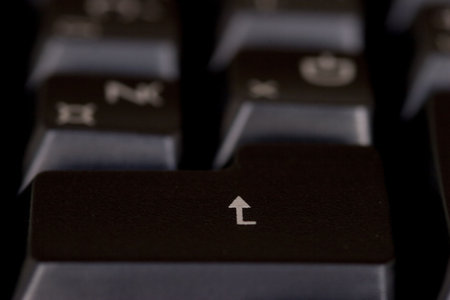 Computer Keyboard Detail  Close up button  -  Blackの写真素材