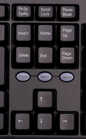 Keyboard Detail  Close up  Computer keyboard zoom  - Blackの写真素材