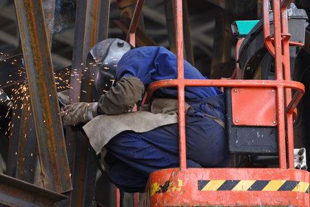 Welder at work
