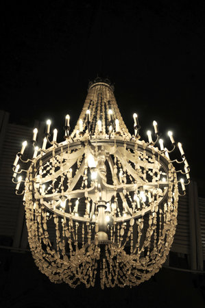 Chandelier from salt crystals in Wieliczka salt mine  Polandの写真素材