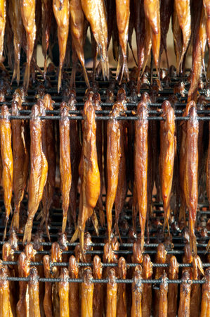 Cold smoked fish. Food Industry.の写真素材