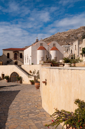 Ancient monastery of Preveli Crete Greeceの写真素材