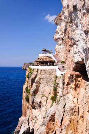 Cova d en Xoroi, cove in Cala en Porter, Minorca,Balearic islands, Spainのeditorial素材