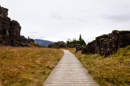 Thingvellir national park, Icelandの写真素材
