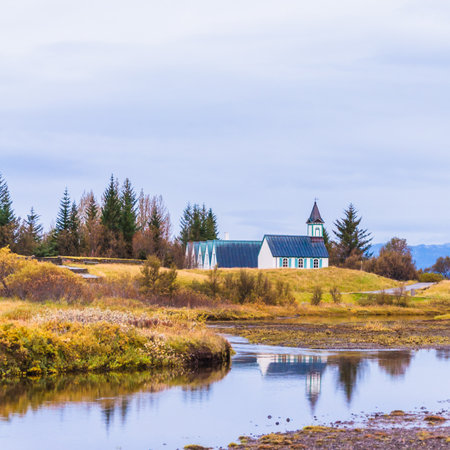 Thingvellir national park, Icelandの写真素材