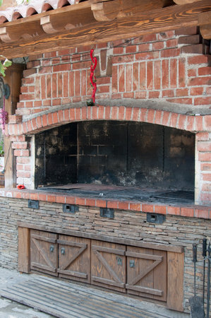 Rustic traditional oven and grill from Bulgariaの写真素材