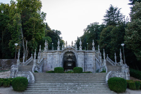 Bom Jesus do Monte sanctuary in Braga, Portugal.のeditorial素材