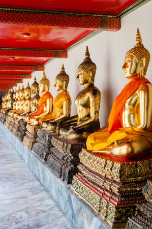 Wat Pho, the Temple of the Reclining Buddha in Bangkok, Thailandのeditorial素材