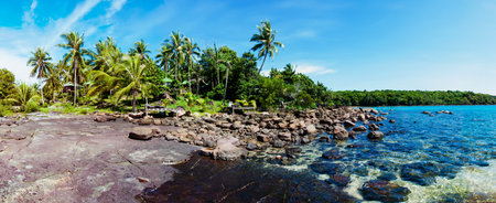 Beautiful tropical landscape on Koh Kood island, Thailandのeditorial素材