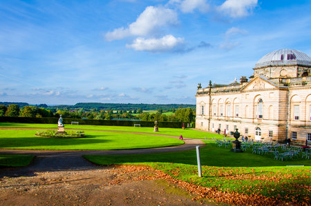 United Kingdom, North Yorkshire - October 5, 2014: Castle Howard is a famous stately home for "Brideshead" remake being filmed here and is also part of the National Trust in North Yorkshire, England.のeditorial素材