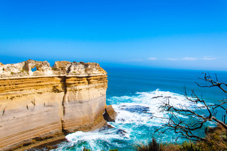 The Twelve Apostles, a famous collection of limestone stacks off the shore of the Port Campbell National Park, by the Great Ocean Road in Victoria, Australiaの写真素材