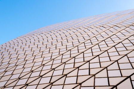 Sydney, Australia - January 11, 2014 : Architectural detail of Opera House in Sydney. Iconic Sydney...