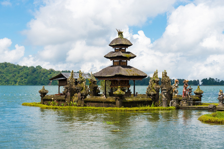 Bali, Indonesia - April 30, 2017 : Pura Ulun Danu Bratan is a complex of traditional Balinese water temple and garden on the shores of Lake Bratan in the mountains near Bedugulon, Bali, Indonesiaのeditorial素材