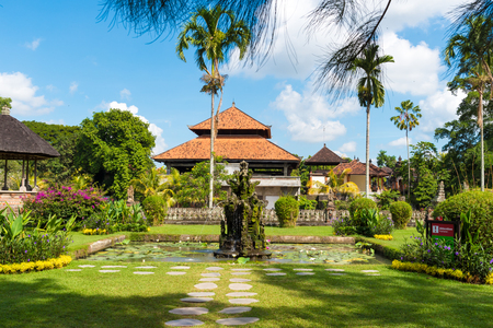 Bali, Indonesia - April 30, 2017 : Pura Taman Ayun is a compound of traditional Balinese temple and garden with water features located in Mengwi subdistrict in Badung Regency, Bali, Indonesia.のeditorial素材