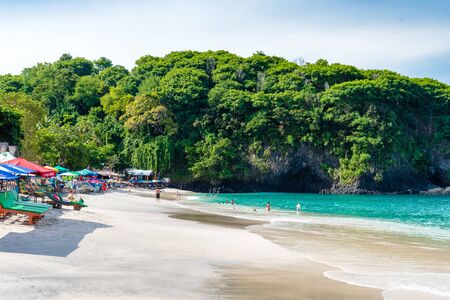 Bali, Indonesia - May 3, 2017 : View over Bali White Sand Perasi Beach in Bali, Indonesia.のeditorial素材