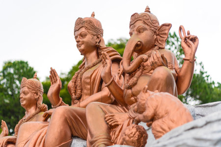 Sanga, Nepal - July 16, 2018 : Kailashnath Mahadev Statue is the world's tallest Shiva statue and...