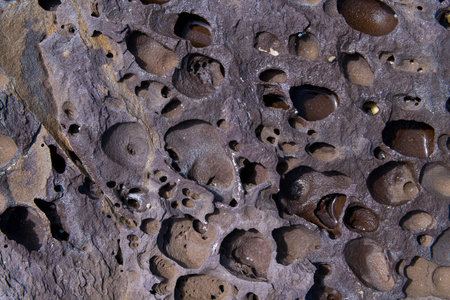 Stone background texture, abstract formation of mineral rock in marine environment
