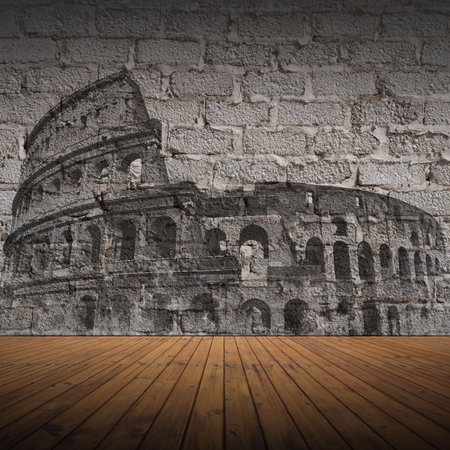 Grunge wall, background, texture, italyの写真素材