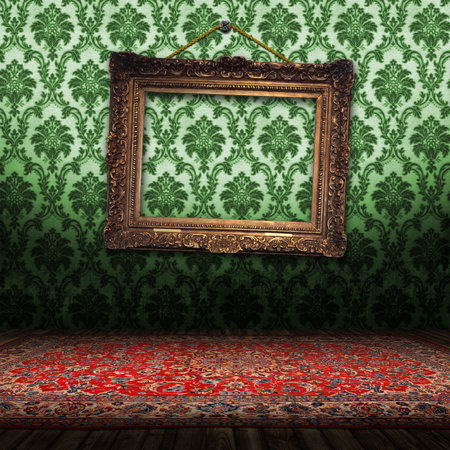 Old Styled Interior and a Persian carpet の写真素材