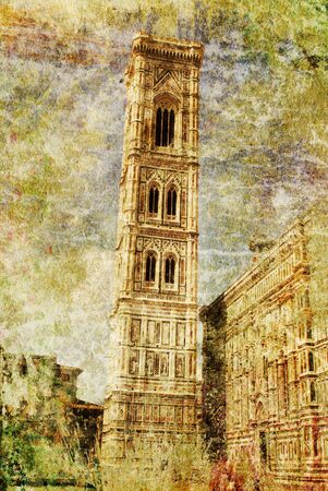 Florence - retro style pictureの写真素材