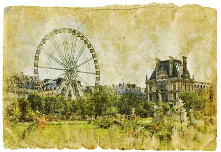 France- retro style pictureの写真素材