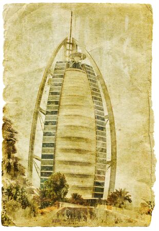 dubai - retro style pictureのeditorial素材