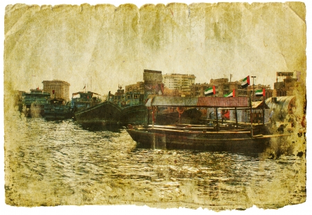 dubai - retro style pictureの写真素材