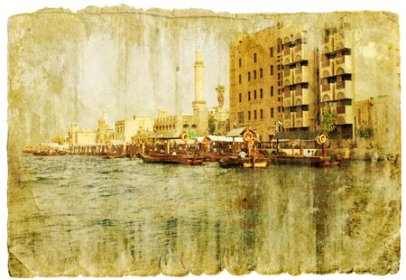 dubai - retro style pictureの写真素材