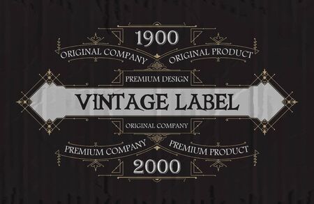 Vintage typographic label premium - vectorのイラスト素材