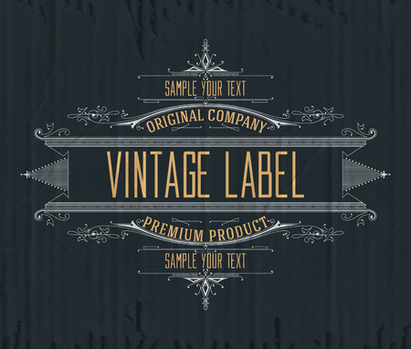 Vintage typographic label premium - vectorのイラスト素材