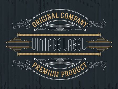 Vintage typographic label premium - vectorのイラスト素材