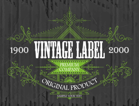 Vintage typographic label premium - vectorのイラスト素材
