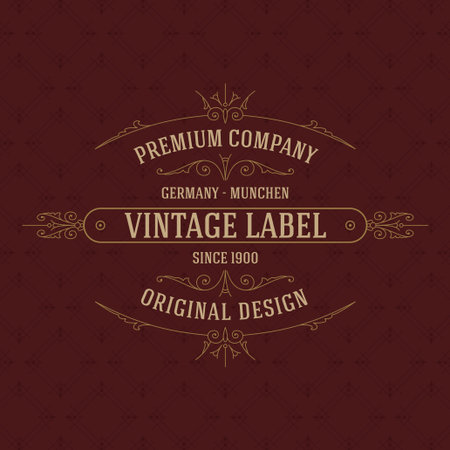 Old vintage card with floral ornament - vectorのイラスト素材