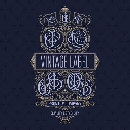 Old vintage card with floral ornament - vectorのイラスト素材