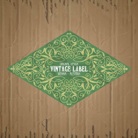 vector vintage items: label art nouveauのイラスト素材