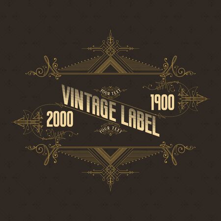 Vintage typographic label premium - vectorのイラスト素材