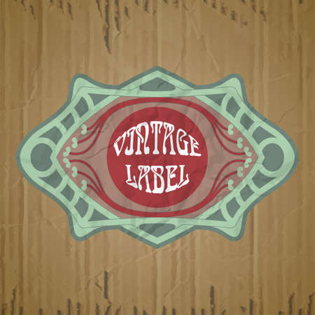 vector vintage items: label art nouveauのイラスト素材