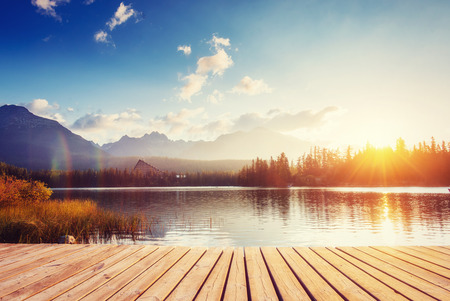 Fantastic Shtrbske Pleso High Tatras. Slovakia, Europe.の写真素材