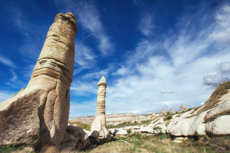valley of love in summertime, Goreme, Cappadocia, Turkeyの写真素材