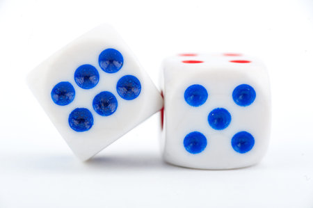 Dice on white